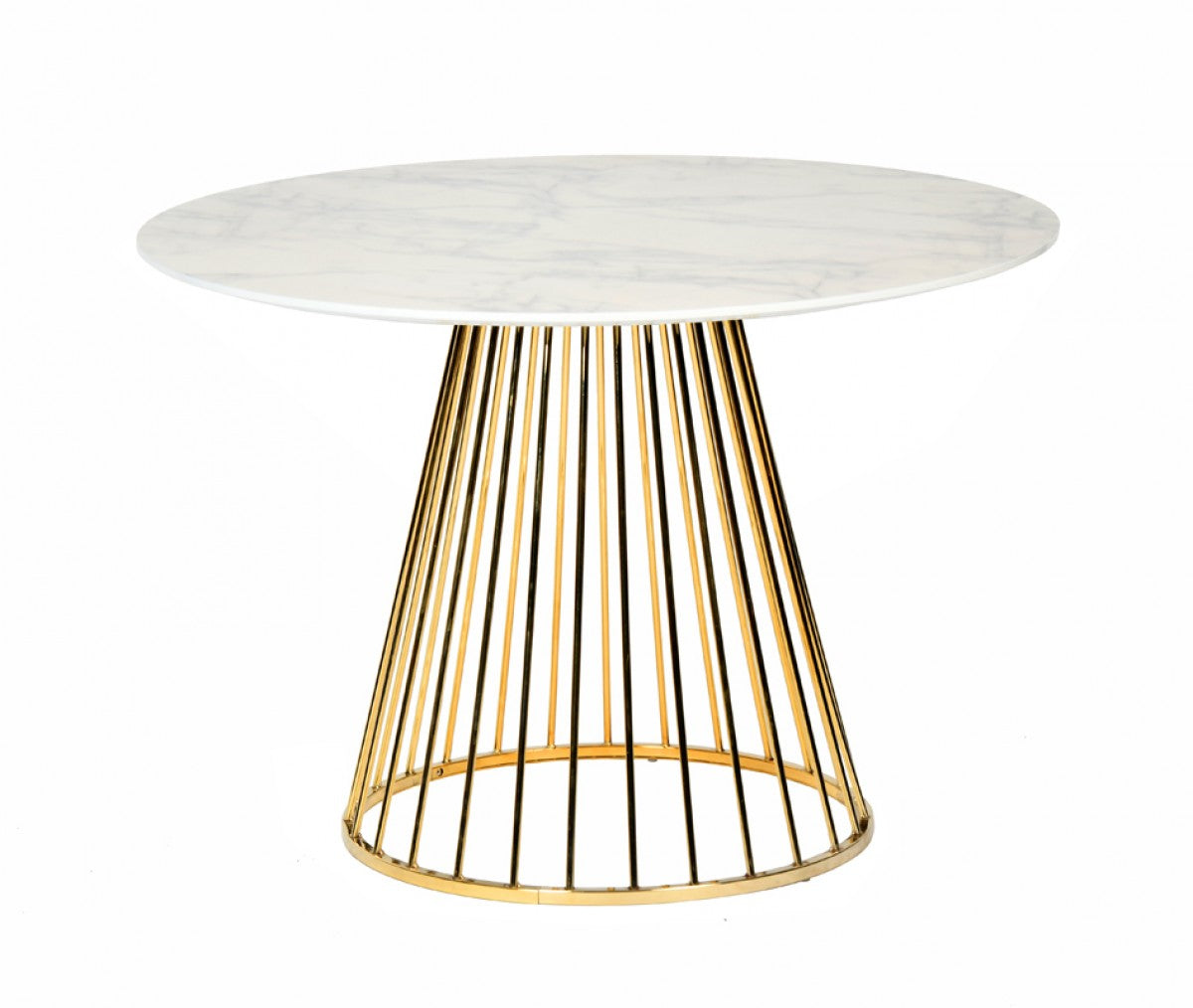 Vig Furniture Modrest Holly Modern Ash & Gold Round Dining Table | Modishstore | Dining Tables-9