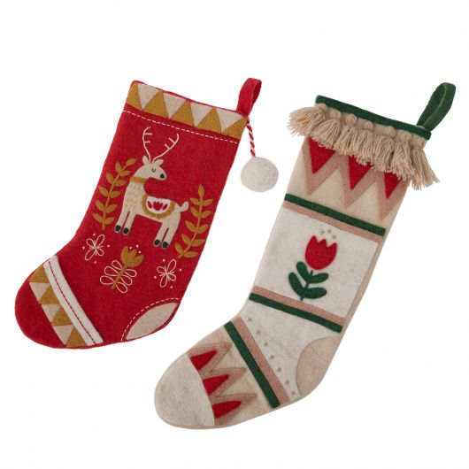 Felt Stocking By Accent Decor | Ornaments | Modishstore - 2