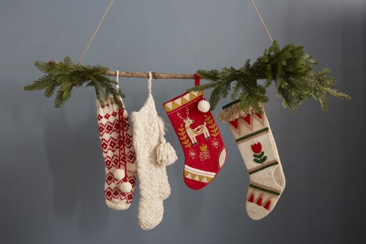 Felt Stocking Set Of 3 By Accent Decor | Ornaments | Modishstore