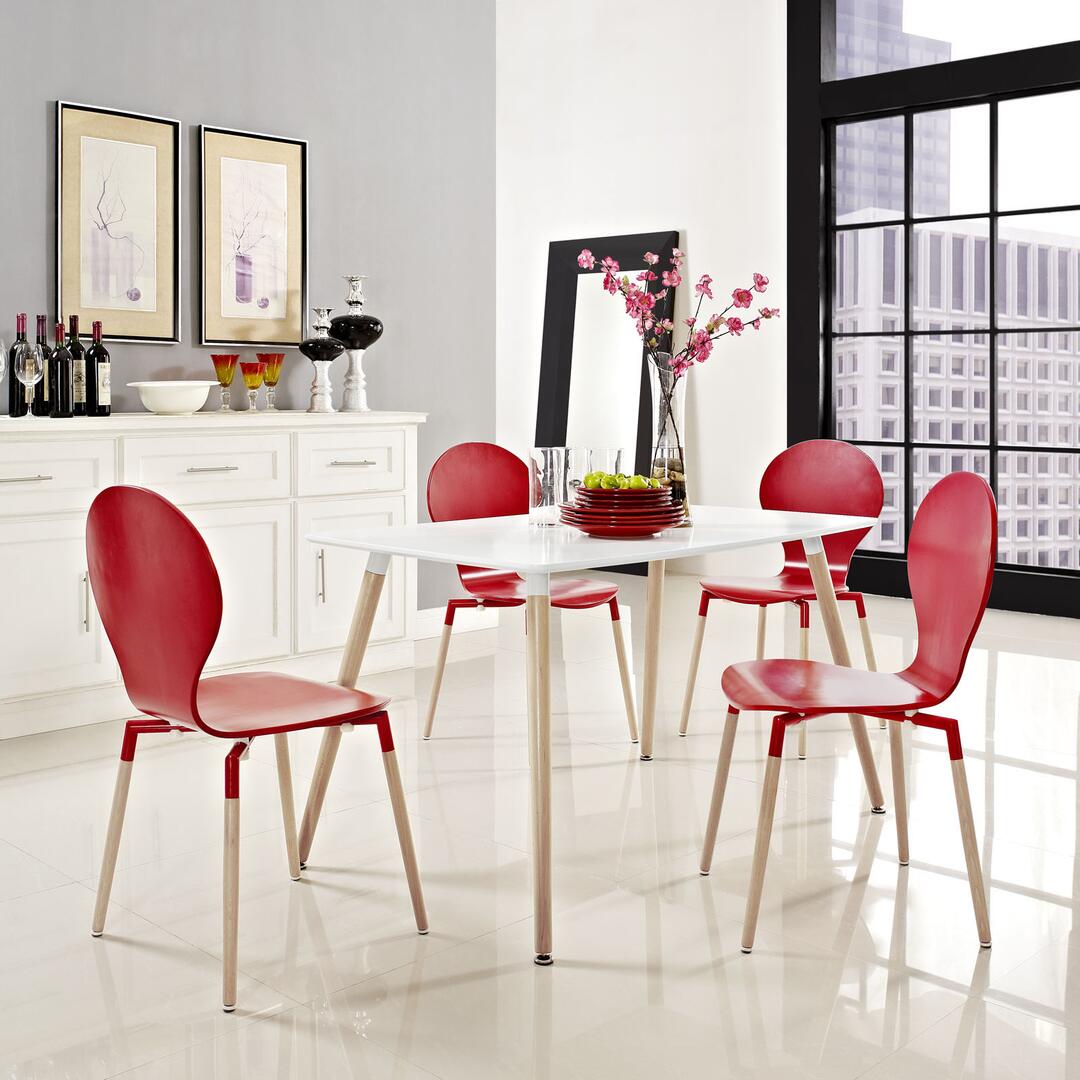 Modway Field Rectangle Dining Table - White - EEI-1056 | Dining Tables | Modishstore-1