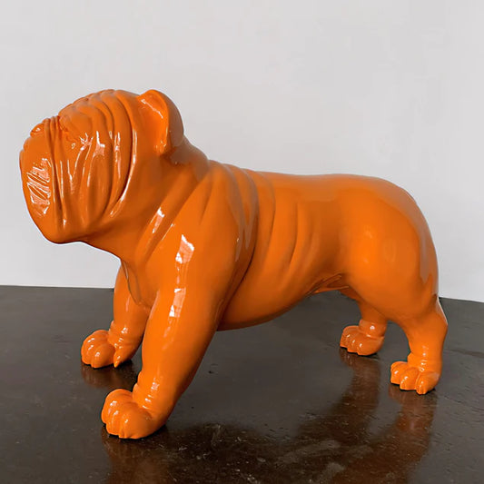Fiberglass Bulldog MD Sculpture, Orange By Gold Leaf Design Group | Animals & Pets |  Modishstore