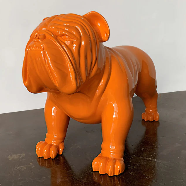 Fiberglass Bulldog MD Sculpture, Orange By Gold Leaf Design Group | Animals & Pets | Modishstore - 6