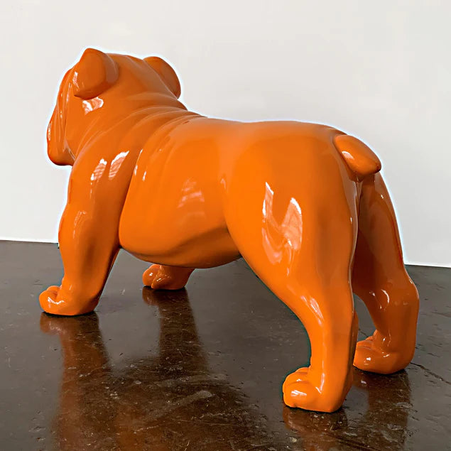 Fiberglass Bulldog MD Sculpture, Orange By Gold Leaf Design Group | Animals & Pets | Modishstore - 4