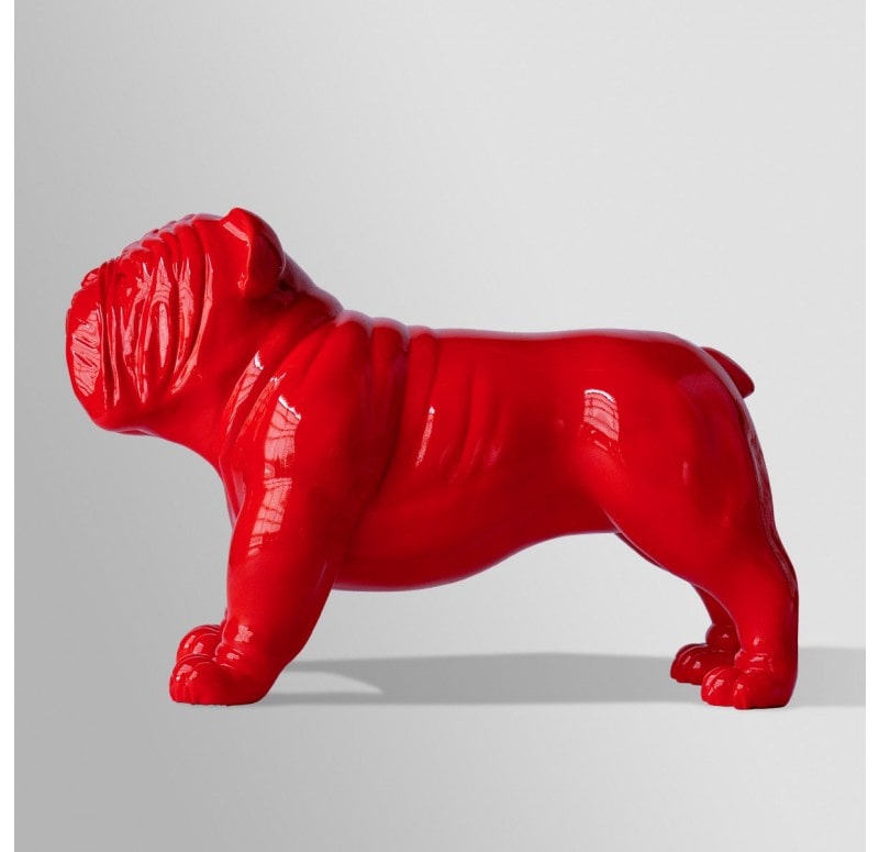 Bulldog Sculpture, Red Gold Leaf Design Group | Animals & Pets | Modishstore - 2