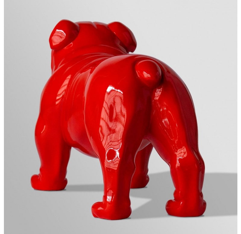 Bulldog Sculpture, Red Gold Leaf Design Group | Sculptures | Modishstore-3
