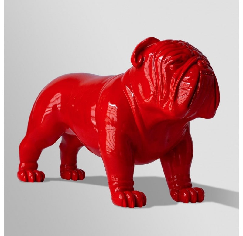 Bulldog Sculpture, Red Gold Leaf Design Group | Animals & Pets | Modishstore - 4