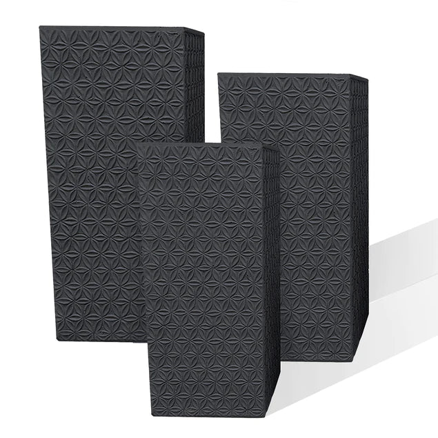 Aldo Column Black Planters Set Of 3 By Gold Leaf Design Group | Planters, Troughs & Cachepots | Modishstore