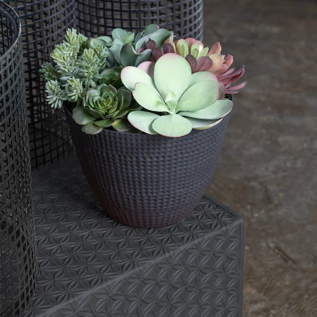 Aldo Column Black Planters Set Of 3 By Gold Leaf Design Group | Planters, Troughs & Cachepots | Modishstore - 2