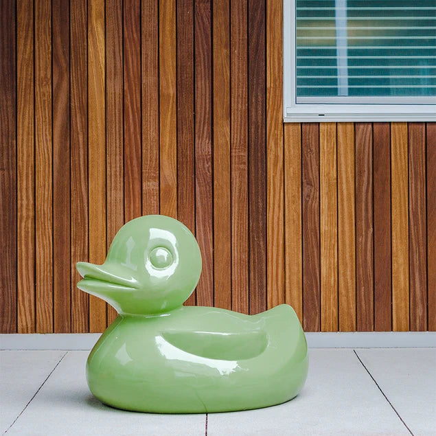 Fiberglass UV  Duck Outdoor Sculpture, Dill Gre By Gold Leaf Design Group | Animals & Pets | Modishstore - 4