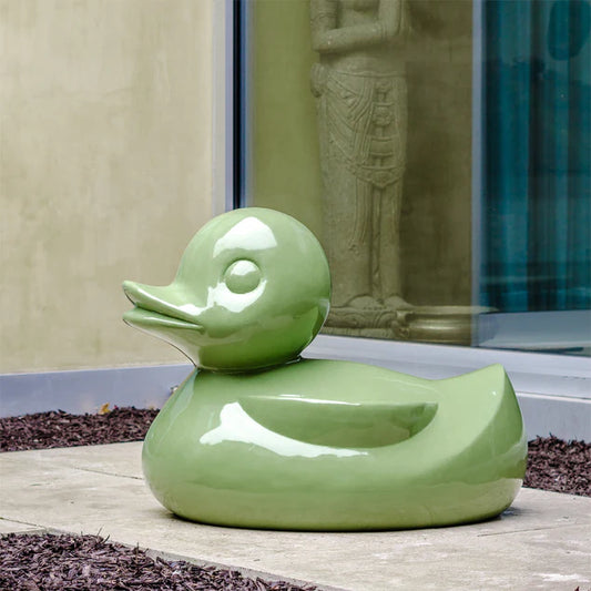 Fiberglass UV  Duck Outdoor Sculpture, Dill Gre By Gold Leaf Design Group | Animals & Pets |  Modishstore