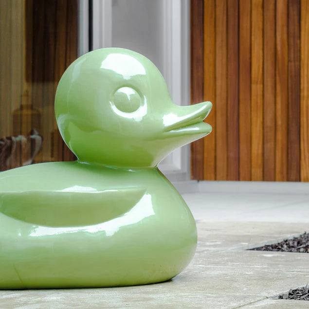 Fiberglass UV  Duck Outdoor Sculpture, Dill Gre By Gold Leaf Design Group | Animals & Pets | Modishstore - 3