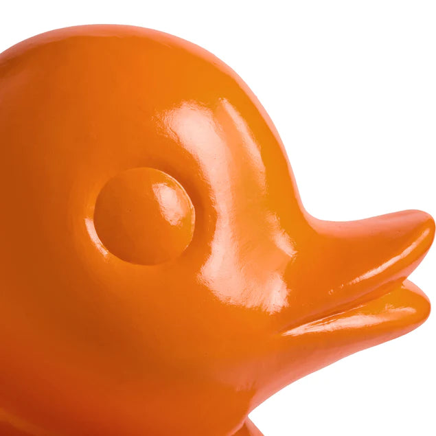 Fiberglass UV  Duck Outdoor Sculpture, Orange By Gold Leaf Design Group | Animals & Pets |  Modishstore - 3
