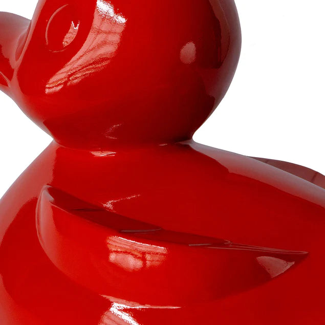 Fiberglass Duck Indore Sculpture, Red By Gold Leaf Design Group | Animals & Pets | Modishstore - 5