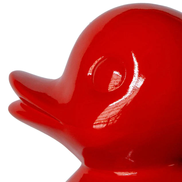 Fiberglass Duck Indore Sculpture, Red By Gold Leaf Design Group | Animals & Pets | Modishstore - 4