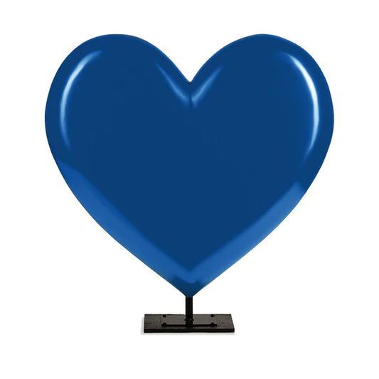 Fiberglass UV  Heart Throb Sculpture, Blue By Gold Leaf Design Group | Sculptures |  Modishstore
