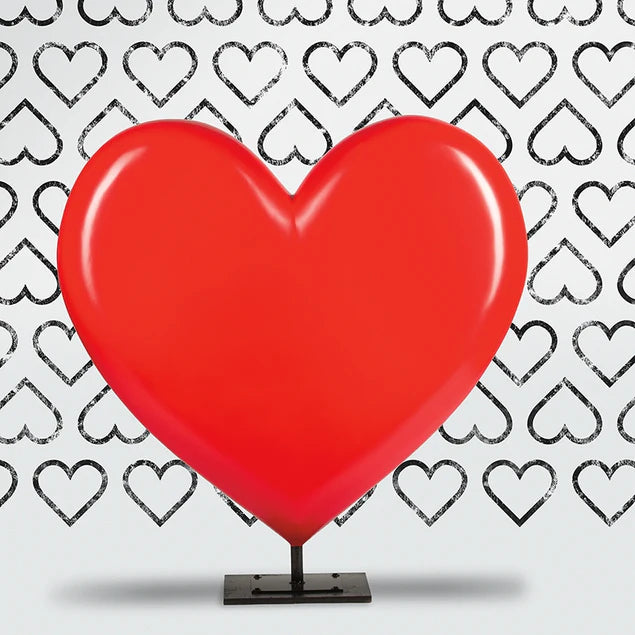 Fiberglass UV  Heart Throb Sculpture, R By Gold Leaf Design Group | Sculptures | Modishstore - 2