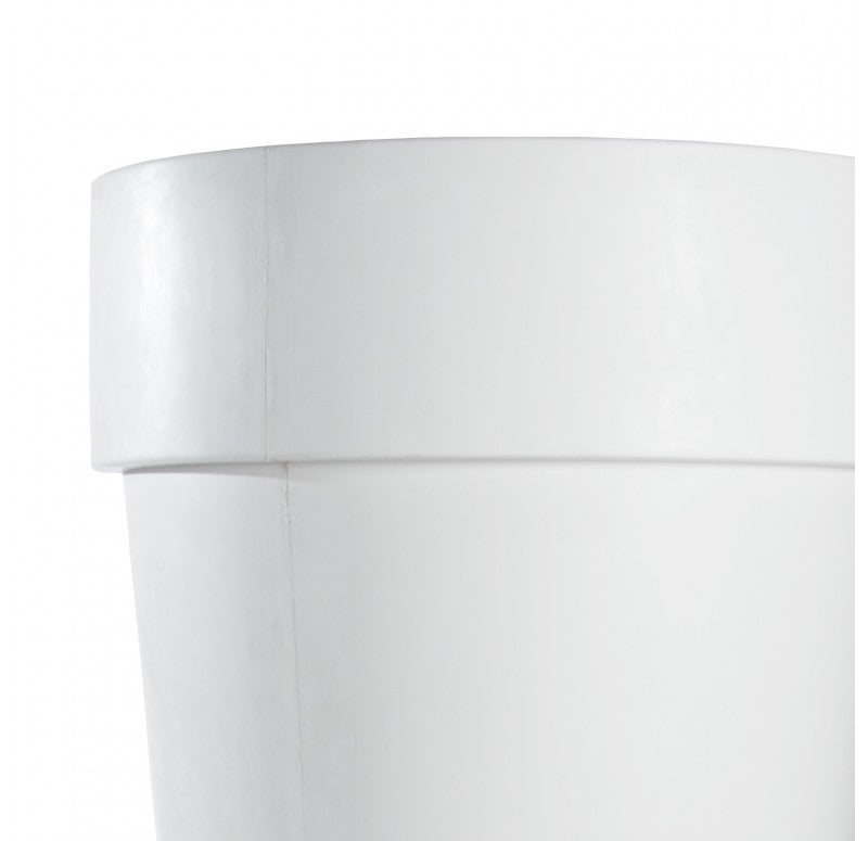 Fiberglass: XL Flower Pot, Satin White by Gold Leaf Design Group | Vases | Modishstore - 2