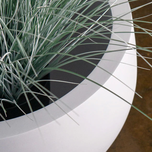 Fiberglass Isabella Planter, Grey, 16. By Gold Leaf Design Group | Planters, Troughs & Cachepots | Modishstore - 9