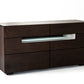 Vig Furniture Modrest Ceres - Contemporary Brown Oak and Grey Dresser w/ LED Light | Modishstore | Dressers