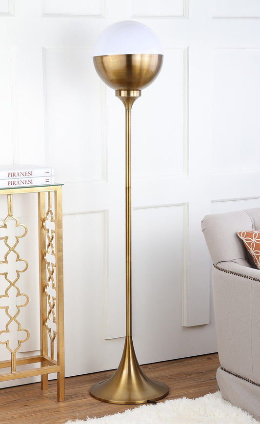Safavieh Renato 63.5-Inch H Floor Lamp - Brass Gold | Floor Lamps | Modishstore