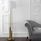 Safavieh Ambrosio 61-Inch H Floor Lamp Side Table - Brass | Floor Lamps | Modishstore - 2