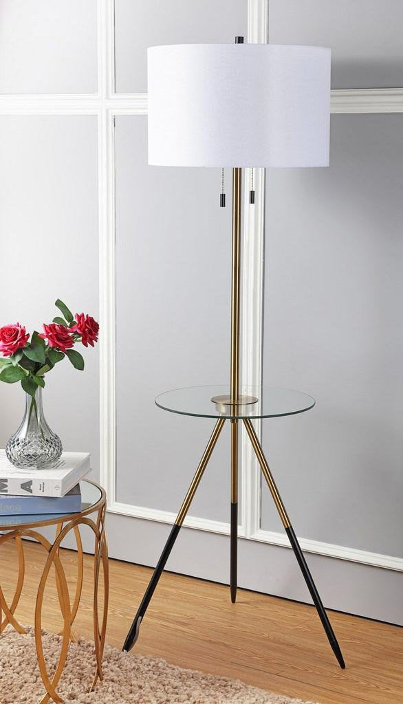 Safavieh Morrison Floor Lamp Side Table - Brass Gold | Floor Lamps | Modishstore - 2