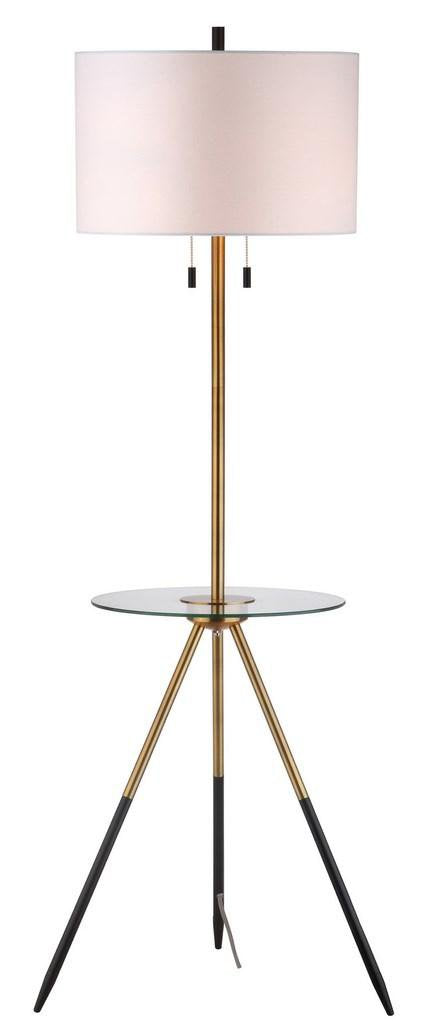 Safavieh Morrison Floor Lamp Side Table - Brass Gold | Floor Lamps | Modishstore - 3