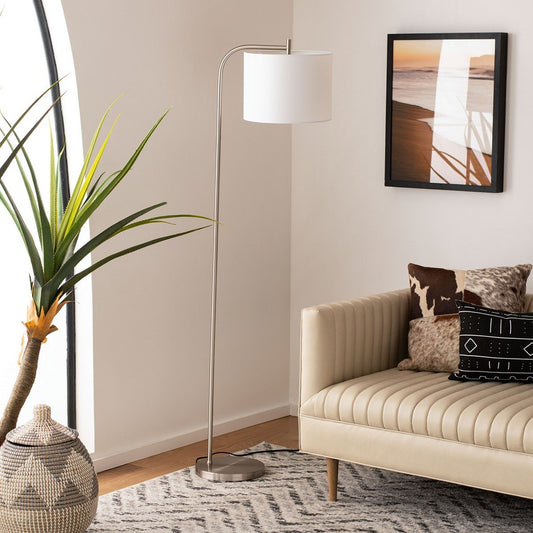 Safavieh Rafin Floor Lamp - Nickel | Floor Lamps | Modishstore