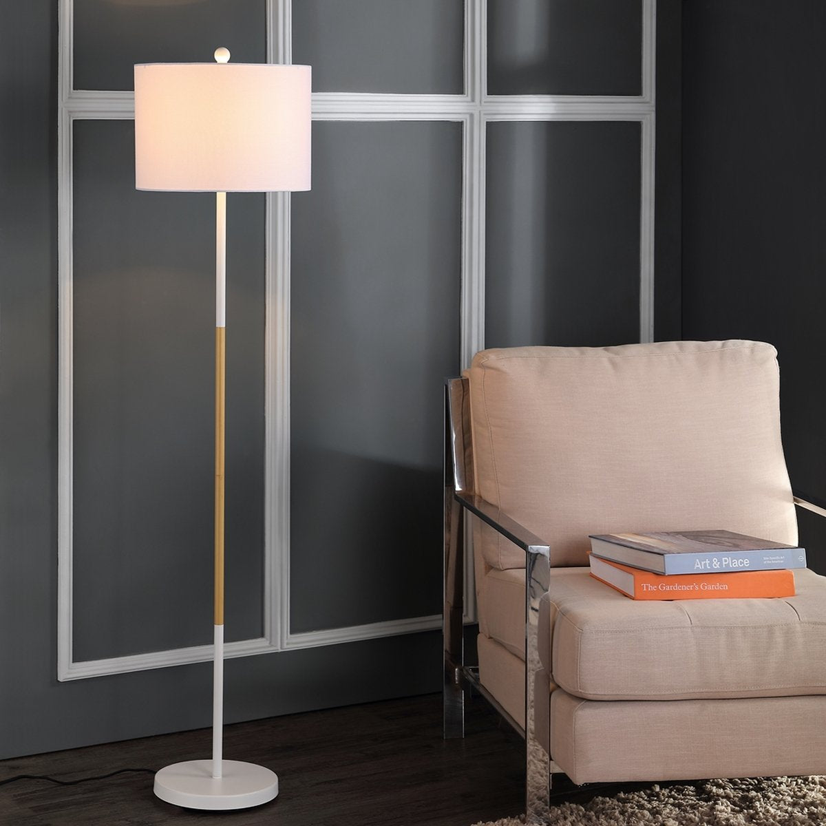 Safavieh Melrose Floor Lamp - White | Floor Lamps | Modishstore