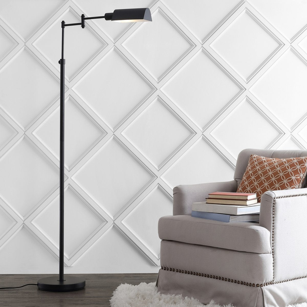 Safavieh Watson Floor Lamp - Oil Rubbed Bronze (Black) | Floor Lamps | Modishstore