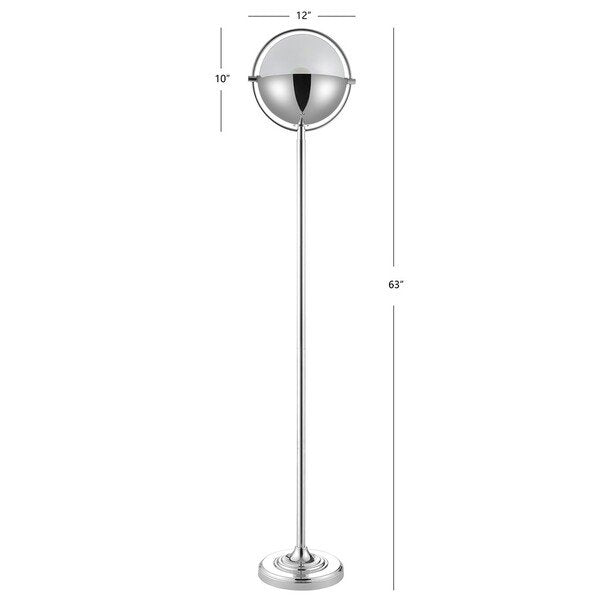 Safavieh Rensa Floor Lamp - Chrome | Floor Lamps | Modishstore - 3