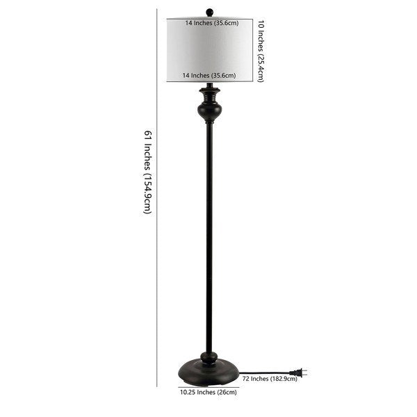 Safavieh Erlan Floor Lamp - Antique Black | Floor Lamps | Modishstore - 3
