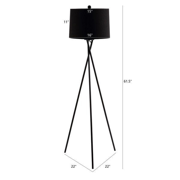 Safavieh Parsen Floor Lamp - Black | Floor Lamps | Modishstore - 3