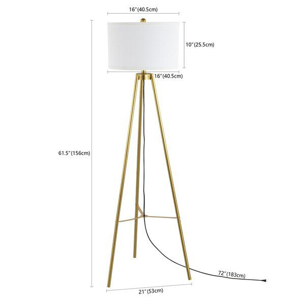 Safavieh Falco Floor Lamp - Gold | Floor Lamps | Modishstore - 3