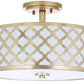 Safavieh Kora Quatrefoil 3 Light 15-Inch Dia Gold Flush Mount - Gold Leaf | Ceiling Lamps | Modishstore - 2