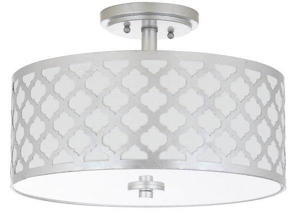 Safavieh Kora Quatrefoil 3 Light 15-Inch Dia Silver Flush Mount - Silver Leaf | Ceiling Lamps | Modishstore - 2