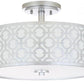 Safavieh Vera Chain-Link 3 Light 15.5-Inch Dia Silver Flush Mount - Silver | Ceiling Lamps | Modishstore - 2