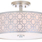 Safavieh Vera Chain-Link 3 Light 15.5-Inch Dia Silver Flush Mount - Silver | Ceiling Lamps | Modishstore - 3