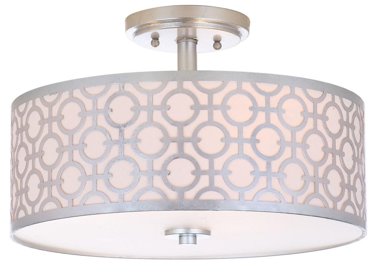 Safavieh Vera Chain-Link 3 Light 15.5-Inch Dia Silver Flush Mount - Silver | Ceiling Lamps | Modishstore - 3