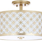 Safavieh Hutch 3 Light 16-Inch Dia Gold Flush Mount - Gold | Ceiling Lamps | Modishstore - 2