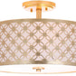 Safavieh Hutch 3 Light 16-Inch Dia Gold Flush Mount - Gold | Ceiling Lamps | Modishstore - 3