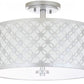 Safavieh Hutch 3 Light 16-Inch Dia Silver Flush Mount - Silver | Ceiling Lamps | Modishstore - 2