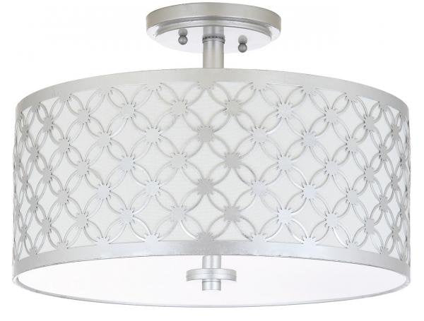 Safavieh Hutch 3 Light 16-Inch Dia Silver Flush Mount - Silver | Ceiling Lamps | Modishstore - 2