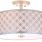 Safavieh Hutch 3 Light 16-Inch Dia Silver Flush Mount - Silver | Ceiling Lamps | Modishstore - 3