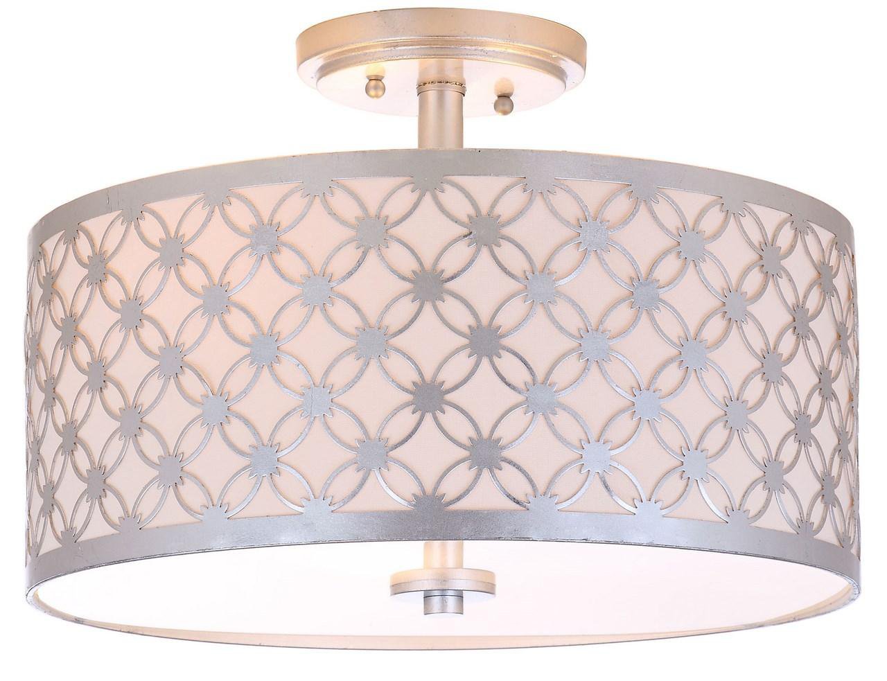 Safavieh Hutch 3 Light 16-Inch Dia Silver Flush Mount - Silver | Ceiling Lamps | Modishstore - 3