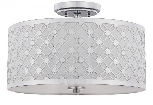 Safavieh Hutch 3 Light 16-Inch Dia Chrome Flush Mount - Chrome | Ceiling Lamps | Modishstore - 2