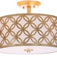 Safavieh Cecily Leaf Trellis 3 Light 15-Inch Dia Gold Flush Mount - Gold | Ceiling Lamps | Modishstore - 3