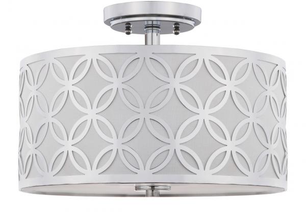 Safavieh Cecily Leaf Trellis 3 Light 15-Inch Dia Chrome Flush Mount - Chrome | Ceiling Lamps | Modishstore - 3
