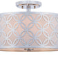 Safavieh Cecily Leaf Trellis 3 Light 15-Inch Dia Chrome Flush Mount - Chrome | Ceiling Lamps | Modishstore - 2