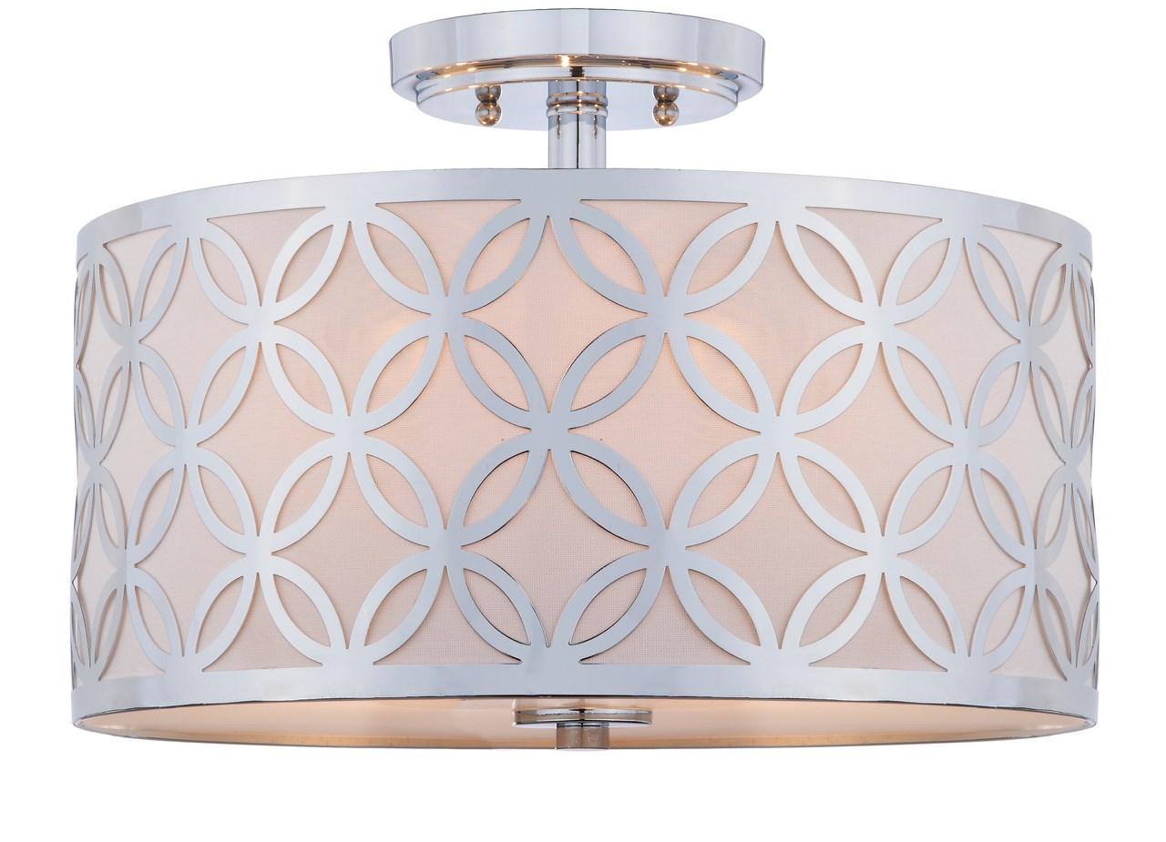 Safavieh Cecily Leaf Trellis 3 Light 15-Inch Dia Chrome Flush Mount - Chrome | Ceiling Lamps | Modishstore - 2
